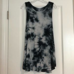 black tie dye american eagle tank top